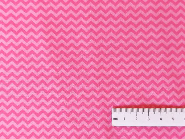 Baumwolle Serie Flamingo  - Zacken pink